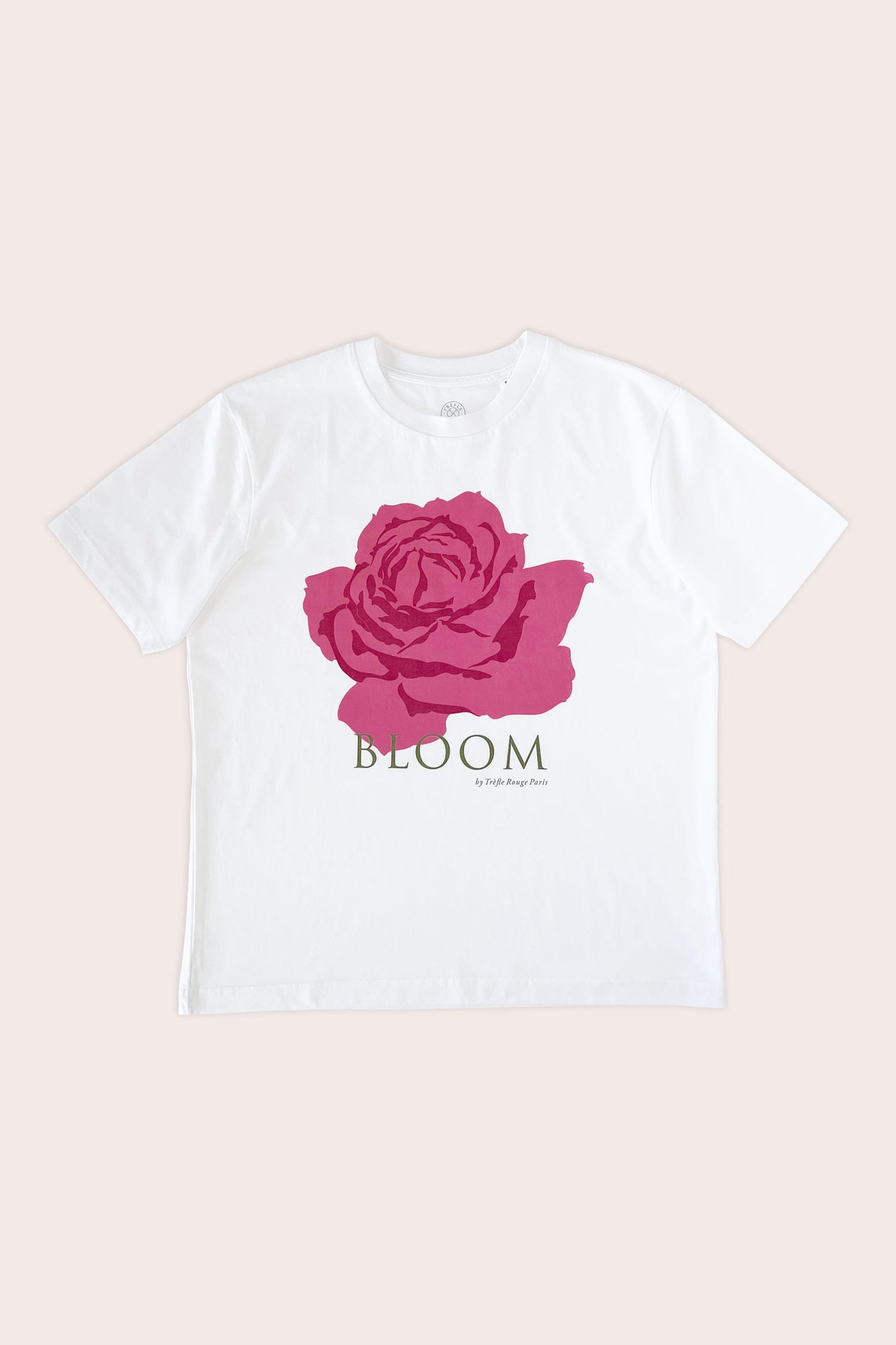 T-shirt blanc Oscar la rose - pink